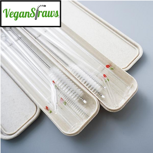 🍒  Cherry Glass Straws & EcoBox - VeganStraws