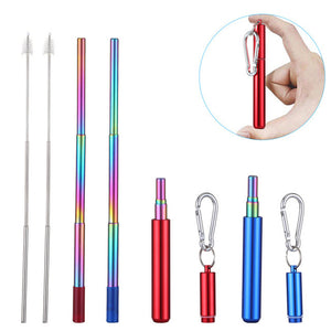 On-the-go Stainless Steel Telescopic Drinking Straw